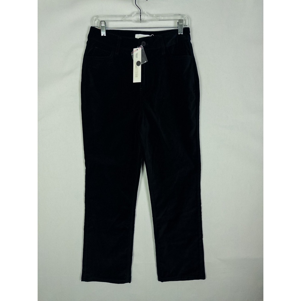 Jonathan‎ Simkhai Standard Navy Velvet Pants High Rise Straight Womens 30